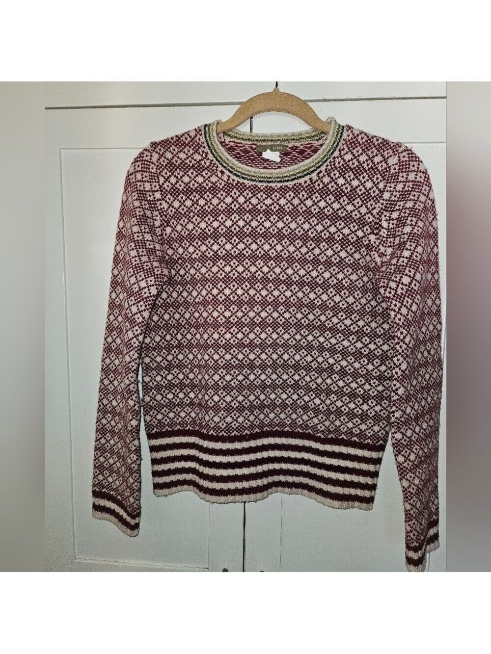 J.Crew 100% Wool Fair Isle Sweater – Size XS